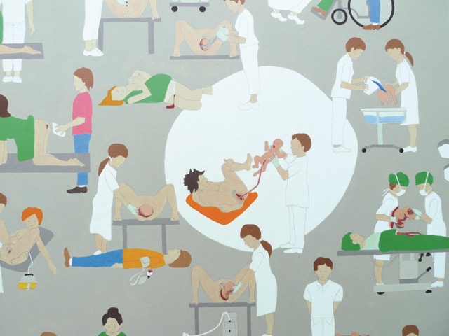 Wimmelbild Ein Szenario von vielen schönen Details zur Ankunft – Terri Frühling. Bild: Baby Sucess Club