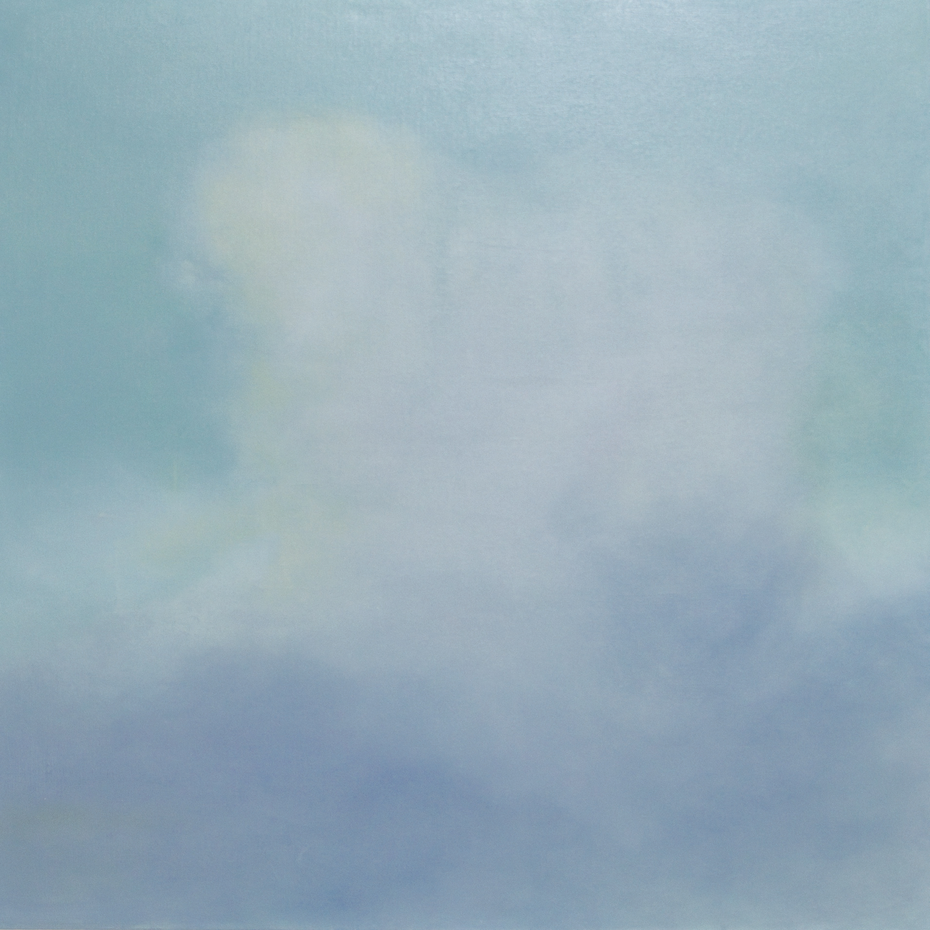 n1 alle Bilder aus der Serie »Nuances des Nuages«, Öl auf Leinwand, 160x160 cm, 2011 Fotos Claudia Nickl »le cœur bleu« (»das blaue Herz«)