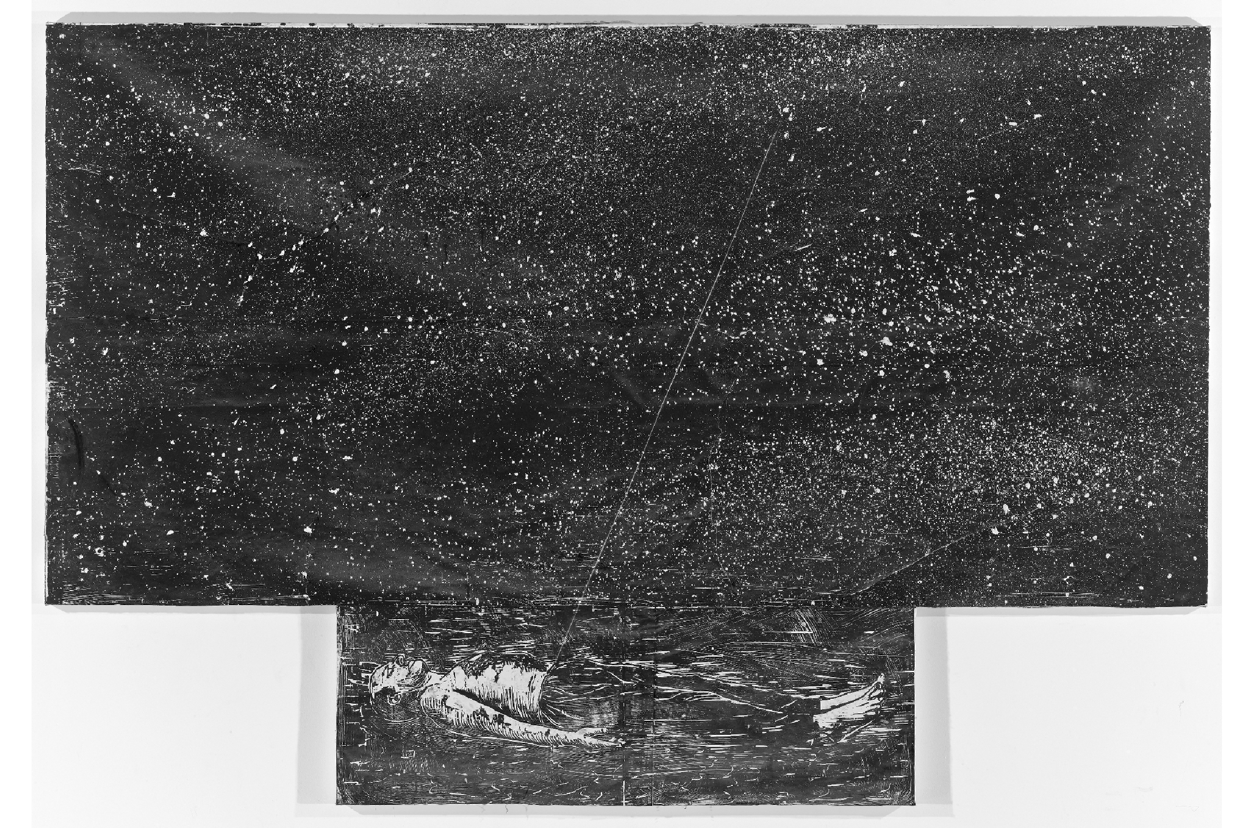 Albertina_Inv_DG2016_19_2017-05-09_1405688 Die Erhabenheit und Anselm Kiefer. Im Bildtitel wird Kant zitiert: Der gestirnte Himmel über mir und das moralische Gesetz in mir, 1997. Foto Albertina, Wien