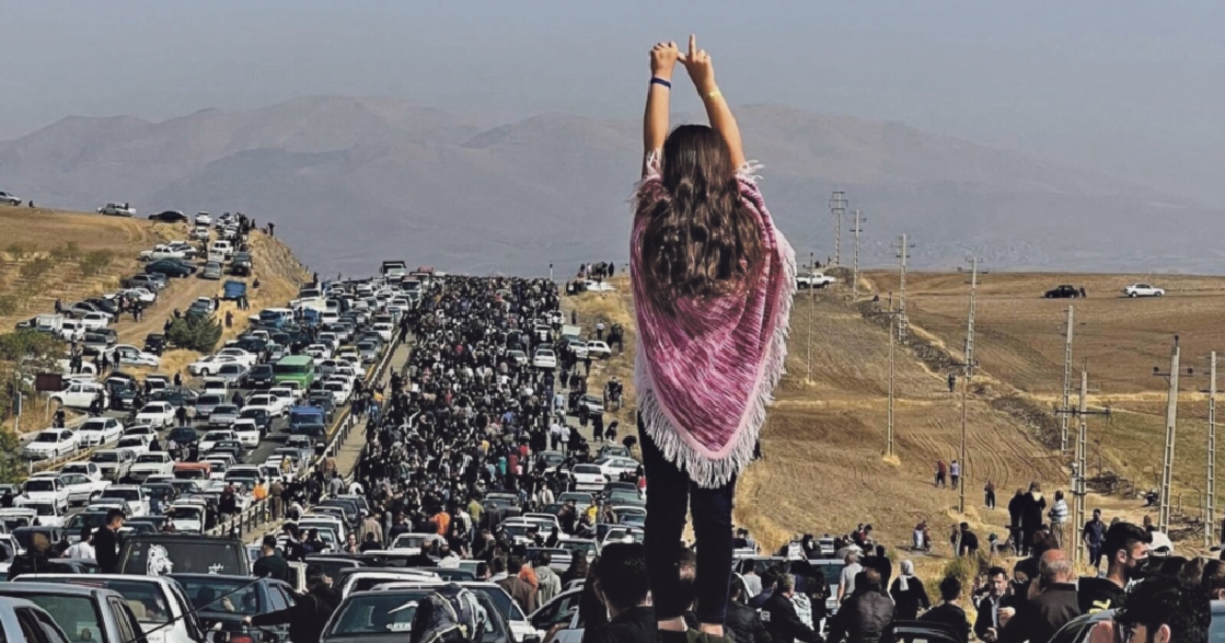 128.926.342 Ein Foto von der Demonstration am 40. Tag nach dem Tod von Mehsa Amini. Foto 1500tasvir Instagram-Seite
