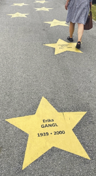 Erika Gangl_Walk of Fem Erika Gangls Stern ist mittlerweile Teil des Linzer Walk of Fem geworden. Foto Die Referentin