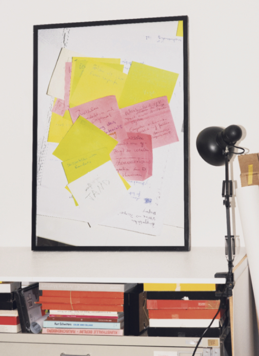 Tabea Borchardt - Studio Notes1 - Studio View Die ausgestellte Arbeit Studio Notes #1, 2023. Foto Tabea Borchardt