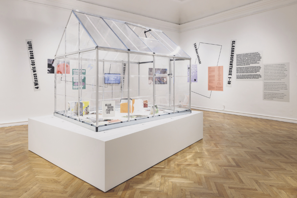 Ausstellungsansicht, freundinnenderkunst GLAUSHAUSFANTASIE.